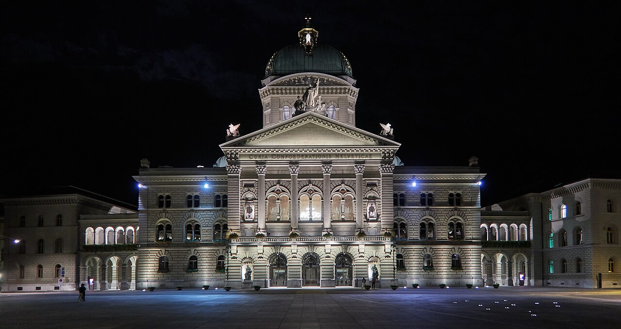 El Palacio Federal de Suiza, sede del Gobierno y el Parlamento suizos, en Berna